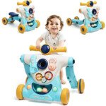 3-in-1 Baby Walker Educational Activity Center Detachable Walker Learn to Walk for Baby 6-36 Months Boy & Girl