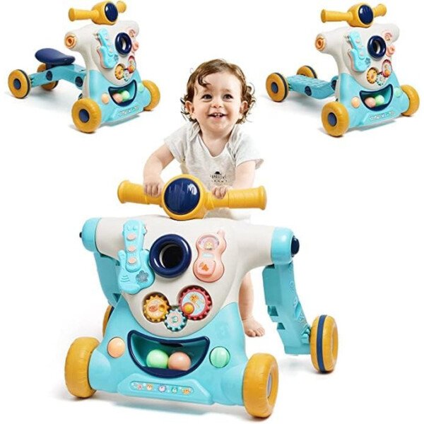 3-in-1 Baby Walker Educational Activity Center Detachable Walker Learn to Walk for Baby 6-36 Months Boy & Girl