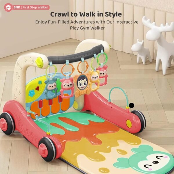 Andanna Sit-to-Stand Walker Toys for 0-24 Months Boy Girl, Baby Walker Play Mat,Toddlers Play Piano Tummy Time,Boy & Girl Gifts for Newborn Baby Toddler 0 to 3 6 9 12 Months - Image 7