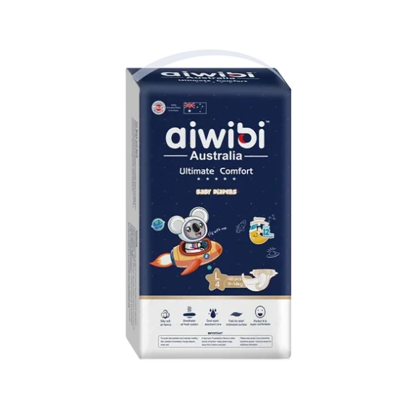 Aiwibi Australia Ultimate Comfort Baby Diapers L (9-14KG) 48pcs
