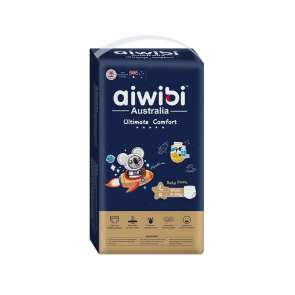 Aiwibi Australia Ultimate Comfort Baby Pants L (9-14KG) 44pcs