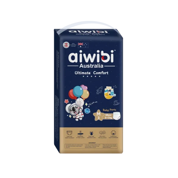 Aiwibi Australia Ultimate Comfort Baby Pants M (6-11KG) 48pcs