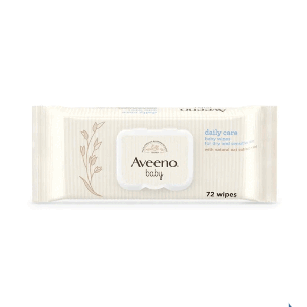 Aveeno Baby Daily Care Baby Wipes For Dry & Sensitive Skin with Natural Oat Extract + Aloe 72pc's Wipes