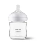 Avent Natural Response Glass Baby Bottle 120ml, Teat 0+m
