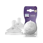 Avent Philips Natural Response Bottle Teat Baby Bottle Flow 4 Teats for Babies BPA Free - Pack of 2
