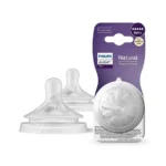 Avent Philips Natural Response Bottle Teat Baby Bottle Flow 5 Teats for Babies BPA Free - Pack of 2