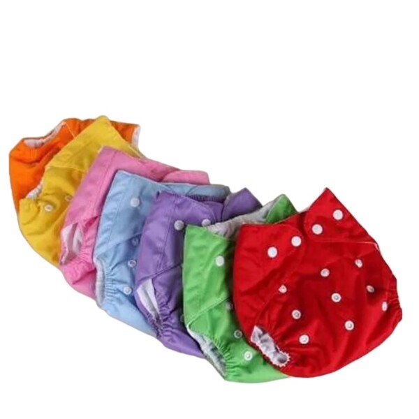 Baby Diapers Washable Reusable Nappies Grid Eco Friendly Cotton Baby Cloth Training Pant Cloth Diaper Adjustable Baby Fraldas