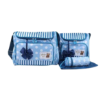 Baby Sky Diaper & Accessories Bag 4-in-1 with Mat & Bottle Cover - Blue