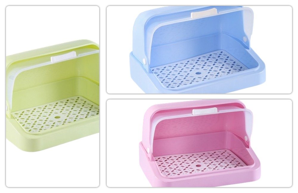 Baby dustproof tableware bottle storage box drain rack drying rack with cover baby food storage box
