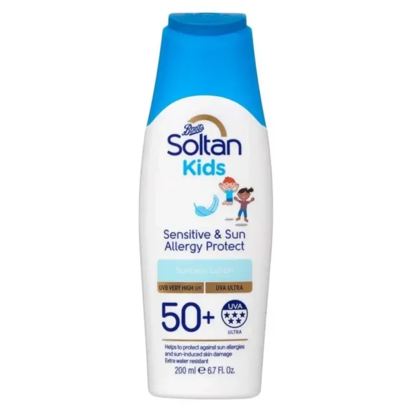 Boots Soltan Kids Sensitive & Sun Allergy Protect Lotion SPF50+ 200ml