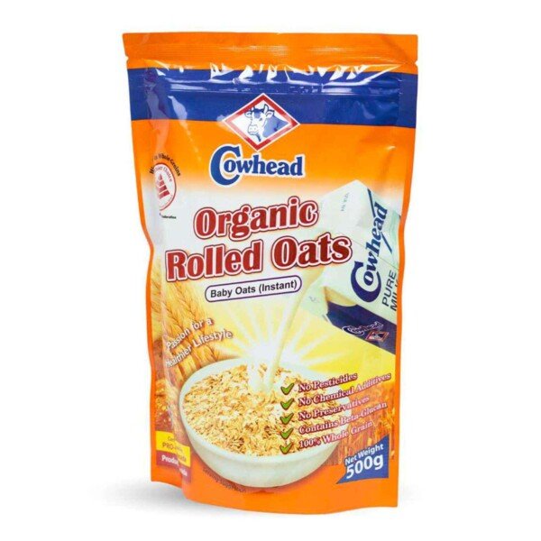 Cowhead Organic Rolled Oats (Instant Baby Oats) 500gm