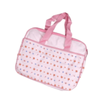 Diaper & Accessories Bag, 3-in-1, Large with Mat & Feeder Cover - Pink