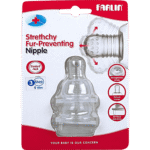 Farlin Stretchy Anti Colic Fur Preventing Nipple for 3Step 9MPlus 2 Pcs - T-3