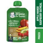Gerber Organic Apple Mango Raspberry Oatmeal with Avocado Puree 99gm