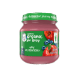 Gerber Organic For Baby Apple & Wild Blueberry (6+mnths) 113gm