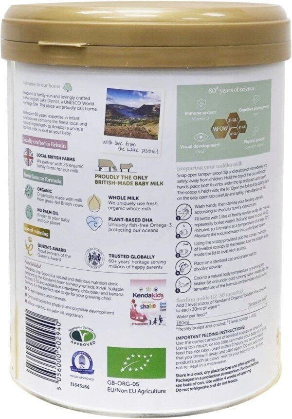 Kendamil Organic Toddler Milk Stage 3 12m to 36 Months 800g - Image 3