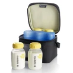 Medela Cooler Bag With Ice Pack & 4 Breast Milk Bottles - 150 ml Each