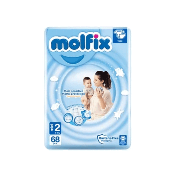 Molfix Size - 2 (Belt System) (3-6kg) 68pcs