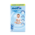 Molfix Size - 4 (Belt System) (7-18kg) 58pcs