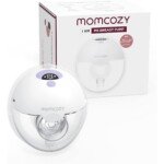 Momcozy Breast Pump Hands Free M5, Wearable Breast Pump of Baby Mouth Double-Sealed Flange with 3 Modes & 9 Levels, Electric Breast Pump Portable - 24mm, 1 Pack Lilac
