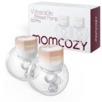 Momcozy Hands-Free Breast Pump S12 Pro, Wearable & Portable Pump with Soft DoubleFit Flange, 3 Modes - 9 Levels Double Electric Pump, Smart Display, 24mm, 2 Pack, Cozy Pink