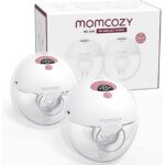 Momcozy Wearable Breast Pump Electric Breastfeeding Breast Pump M5, 2 Pack Olive Black