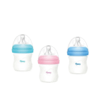 Momeasy Baby 120ml-4oz Wide Neck Glass Feeding Bottle MOQ One Carton Factory Directly Supply