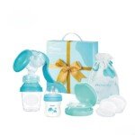 Momeasy Breast Pump Gift Set (1x Breast Pump, 1x Milk Collection, 1x Milk Storage Cup, 6x Breast Pad)