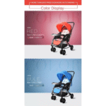 New bron 720W Baby Stroller Comfortable Rocking Prams Blue & Red