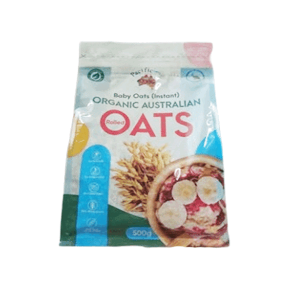 Pacific Baby Oats (Instant) Organic Australian Rolled Oats 500gm