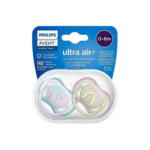 Philips Avent Ultra Air Orthodontic Pacifier Soother 0-6m 2Pcs SCF085-59