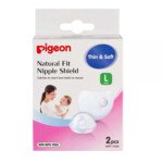 Pigeon Natural Fit Silicone Nipple Shield (L Size - Size 2 - 13mm nipple diameter) - 26227
