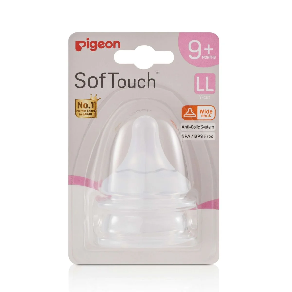 Pigeon Softouch Peristaltic PLUS Silicone Nipples LL Size