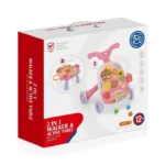 Pink two in one and active table cake walker push walker baby activity-HE0815