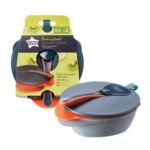 Tommee Tippee Easyscoop Feeding Bowls With Travel Lid And Spoon- 2 Pcs (6M+)