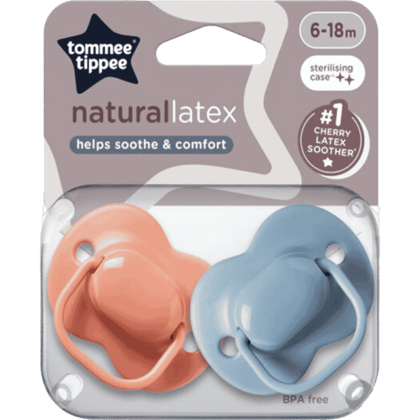 Tommee Tippee Fun Friends Orthodontic Steriliser Soothers 6-18 Months (Pacifier) Set of 2