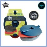 Tommee Tippee On The Go Feeding Bowls With Travel Lid And Spoon (6m+)- 2 Pcs