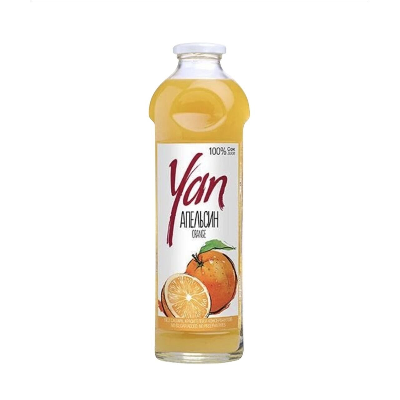 Yan Pure Orange No Sugar Added 100% Juice 946ml