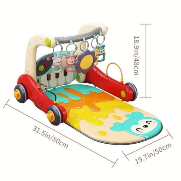 Andanna Sit-to-Stand Walker Toys for 0-24 Months Boy Girl, Baby Walker Play Mat,Toddlers Play Piano Tummy Time,Boy & Girl Gifts for Newborn Baby Toddler 0 to 3 6 9 12 Months - Image 3