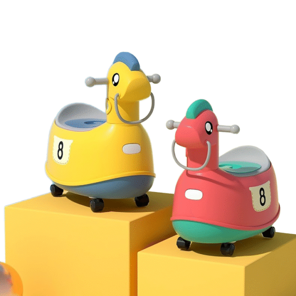 2 in 1 Baby Potty Car Training Potty Seat Fun Cartoon Pulley Car Baby Training Seat Boys and Girls Toddler Potty Wholesale