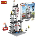 COGO 309 PCS City Series Kids Building Blocks Rocket Space Set with 4 Figures All Leading Blocks Toys
