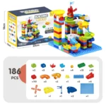 Children's Variety Slide DIY Plastic Track Building Blocks Large Particle Educational Cross-border Toys Kindergarten Gifts Wholesale