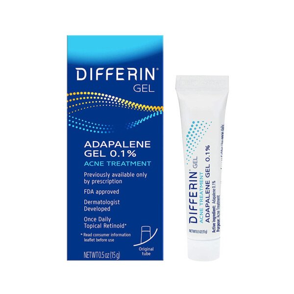 Differin Gel Adapalene Gel 0.1% Acne Treatment 15gm