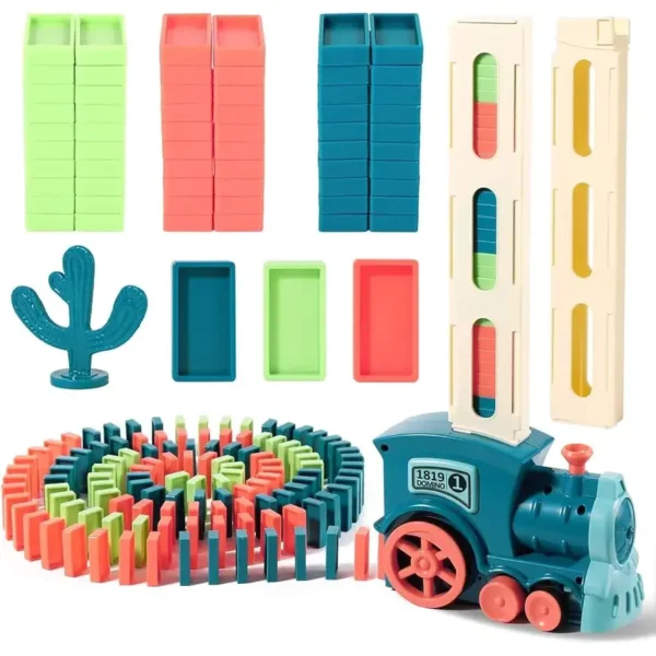 Green Solid - Domino Train Toy Set of 60 Pieces