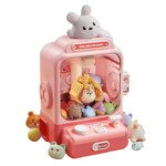 Kids Mini Household Doll Catching Machine Mini Grab Twisted Egg and Candy Machine Small Home Coin-operated Toy Boy and Girl
