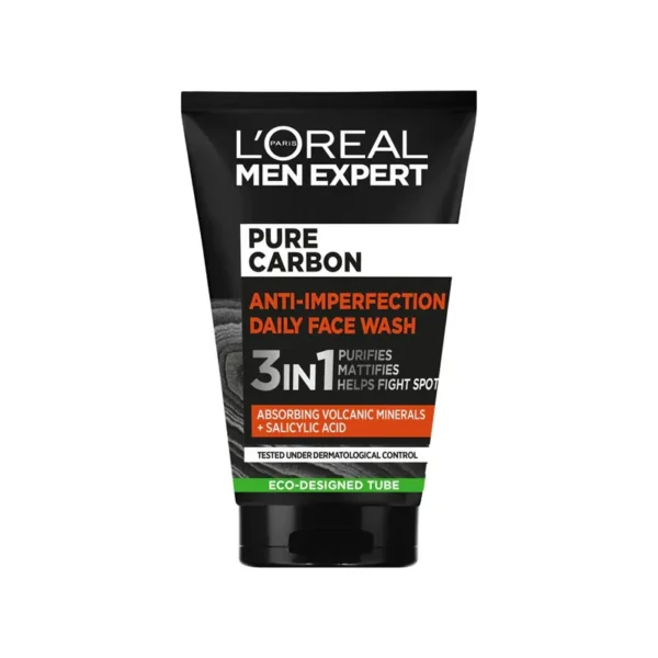 L'oreal Men Expert Pure Carbon Anti-Imperfection Daily Face Wash 100ml