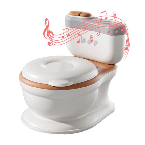 Morelian Kids Potty Training Toilet Seat Realistic Potty Training Seat for Toddlers Boys Girls with Soft PU Pad Wipe Storage Music Playing Function