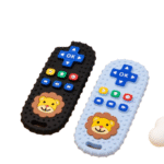 New Lion Simulation Remote Control Grinding Stick Food Grade Silicone Cartoon Toy for Babies Over 3 Months