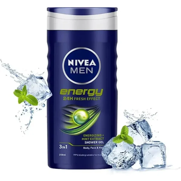 Nivea Men Energising + Extract Shower Gel 3in1 (Face, Body & Hair) 250ml