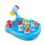 Portable Electric Whack-a-mole Toy Hammer Knocking Dinosaur Game Kids Interactive Toys Dino with Score Counting Lights Music